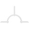 Ekena Millwork Ericson Architectural Grade PVC Gable Bracket, 96"W x 56"H x 2"D x 4"F, 14/12 Pitch GBP096X56X0204ERI00 - alternate 3